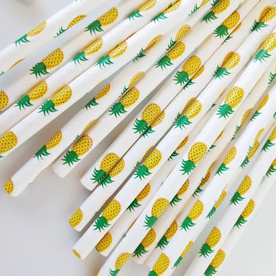 BIOHS-PS Eco-Friendly Multicolored Paper Straws for Restaurants (10000PCS/Carton)