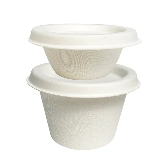 ST-SCUP Biodegradable Sugarcane Cup 1/2/4 Oz Eco-Friendly Sauce Bowl