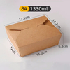 Eco-Friendly Kraft Paper Food Containers for Takeaway Greasy Food