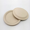9 Inch Sugarcane Bagasse Pulp Round Plates - Compostable Biodegradable Tableware
