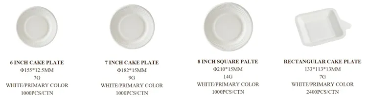 Eco-friendly biodegradable sugarcane bagasse party plates stacked for commercial catering