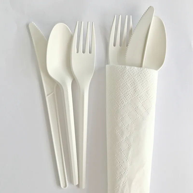Bulk packaging of heavy duty CPLA eco-friendly cutlery for volume procurement