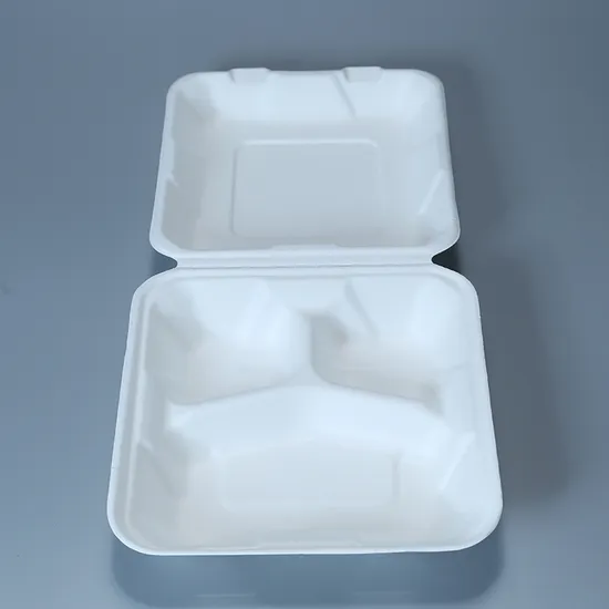 Biodegradable ST-C Sugarcane Bagasse Clamshell Food Container