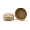 Custom Printed Kraft Paper Soup Cup with Lid for Hot Soup