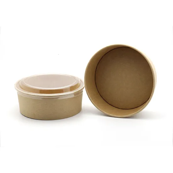 Custom Printed Kraft Paper Soup Cup with Lid for Hot Soup