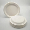 9 Inch Sugarcane Bagasse Pulp Round Plates - Compostable Biodegradable Tableware