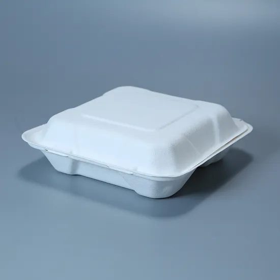 Biodegradable ST-C Sugarcane Bagasse Clamshell Food Container