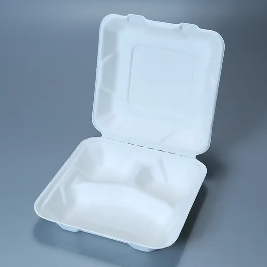 Biodegradable ST-C Sugarcane Bagasse Clamshell Food Container