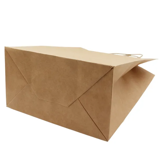 Custom Logo Printed Recycled Kraft Paper Shopping Bag PBH-013