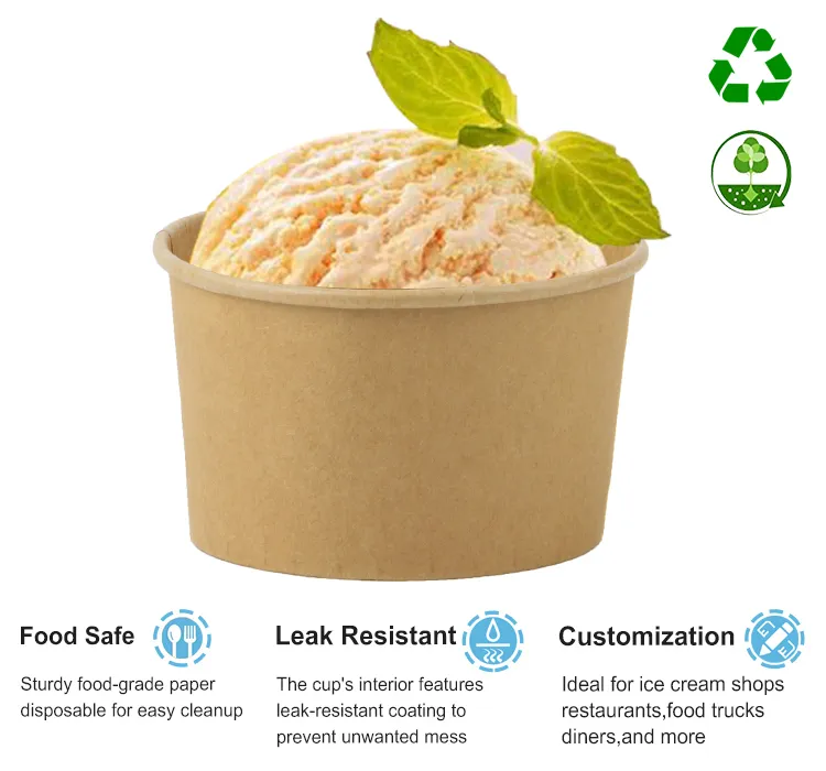 Thickened wall paper soup container demonstrating excellent water-proof and oil-proof performance
