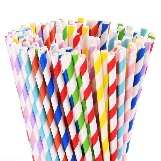 Biodegradable Multicolored Paper Straws BIOHS-PSS for Restaurant Party