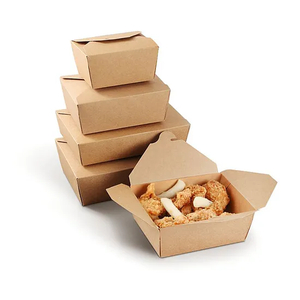 Custom Logo Kraft Paper Lunch Box KPB-138 for Food Packaging
