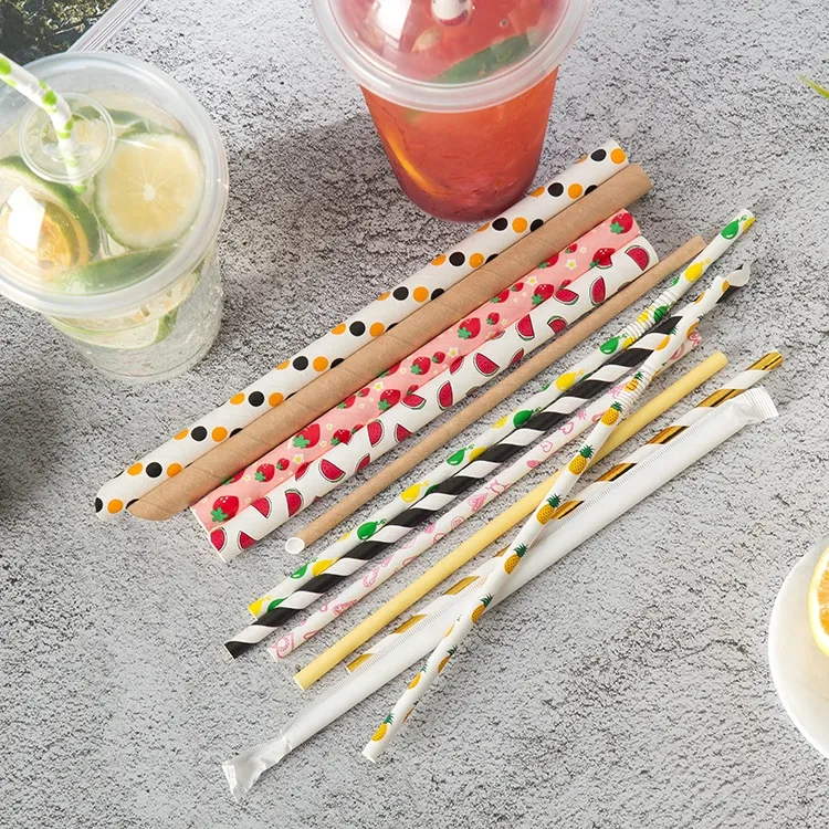 Durable multi-layer paper straws demonstrating structural integrity in cold and hot beverages
