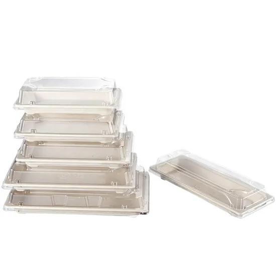Biodegradable Disposable Sushi Tray with Anti-Fog Lid