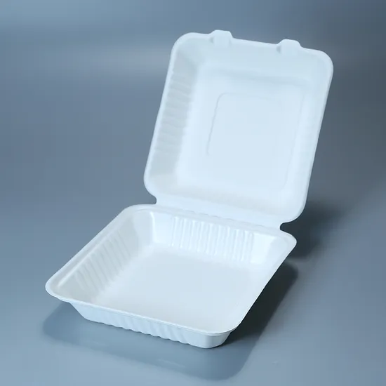 Biodegradable ST-C Sugarcane Bagasse Clamshell Food Container