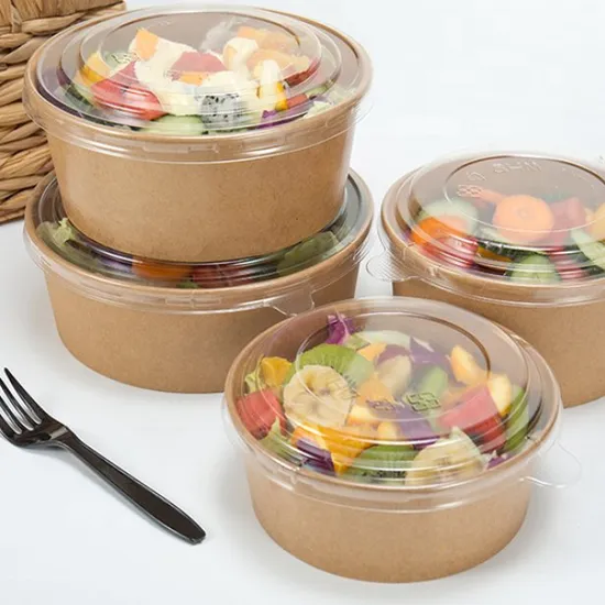 Custom Printed Kraft Paper Soup Cup with Lid for Hot Soup