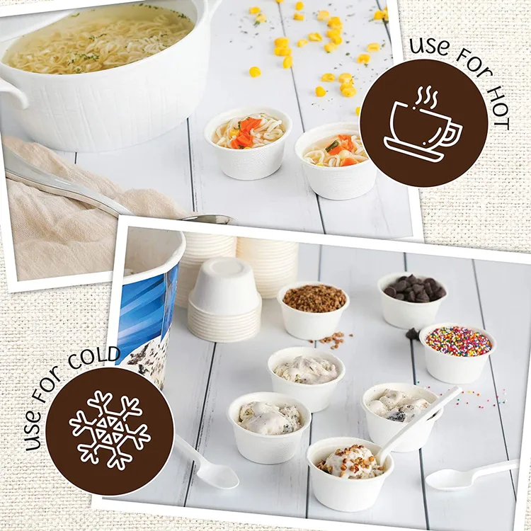 Leak-proof biodegradable sugarcane sauce cup for secure food delivery and takeout