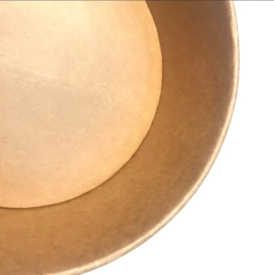 Compostable Kraft Paper Lunch Bowl Boxes with Lid for Food Packaging