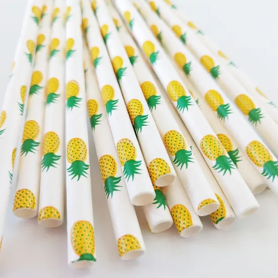 BIOHS-PS Eco-Friendly Multicolored Paper Straws for Restaurants (10000PCS/Carton)