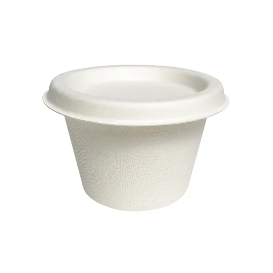 ST-SCUP Biodegradable Sugarcane Cup 1/2/4 Oz Eco-Friendly Sauce Bowl