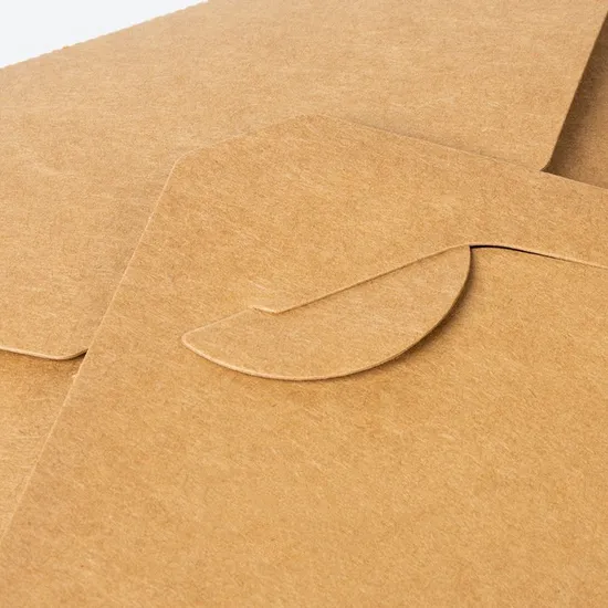 Custom Logo Kraft Paper Lunch Box KPB-138 for Food Packaging