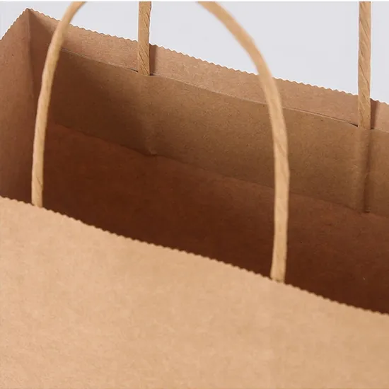 Custom Logo Printed Recycled Kraft Paper Shopping Bag PBH-013