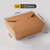 Eco-Friendly Kraft Paper Food Containers for Takeaway Greasy Food